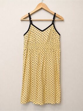 Bump in the Night Maternity Nursing Nightgown Polka Dot Cotton Sleep Dress M
